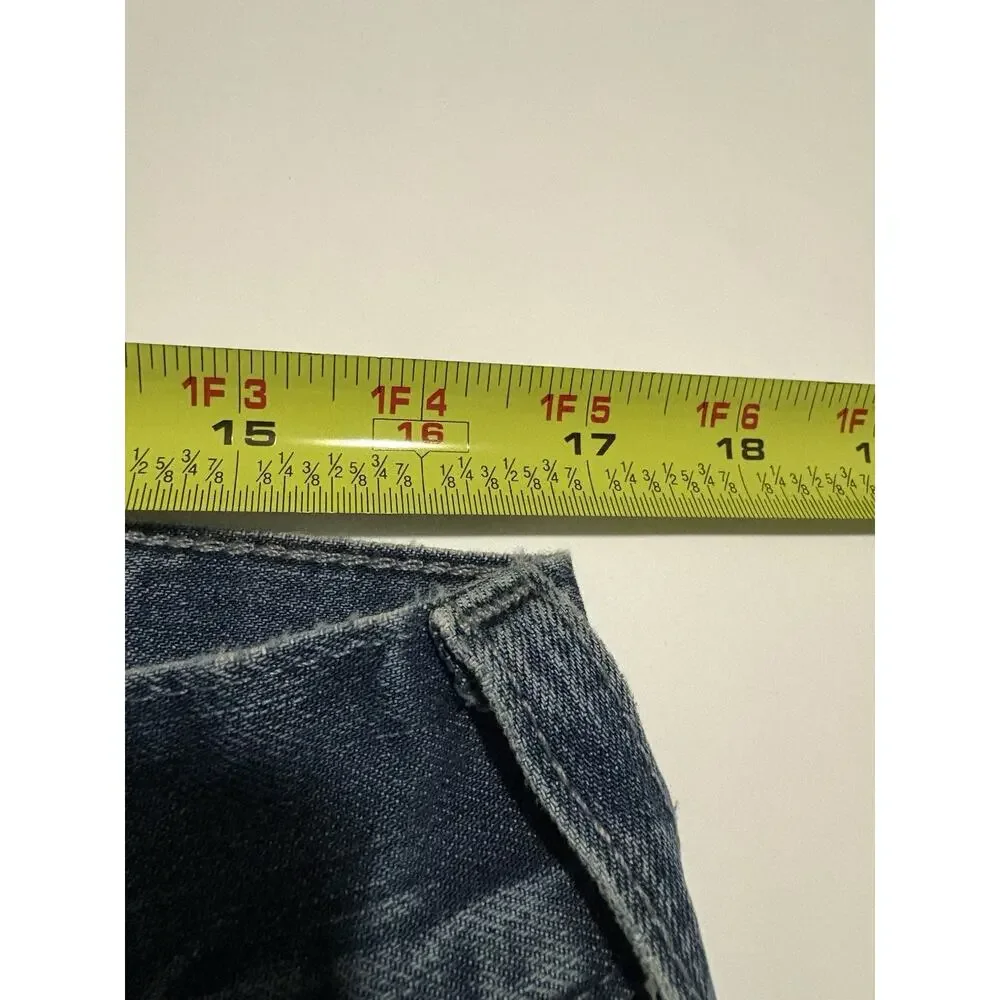 True Religion Jeans Mens 33 Made in USA Straight Leg Blue Denim Y2K